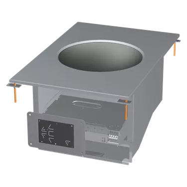 Cooking range induction drop-in electric wok 1x drop-in plate 400 V | RM - PCIWD-64ETD